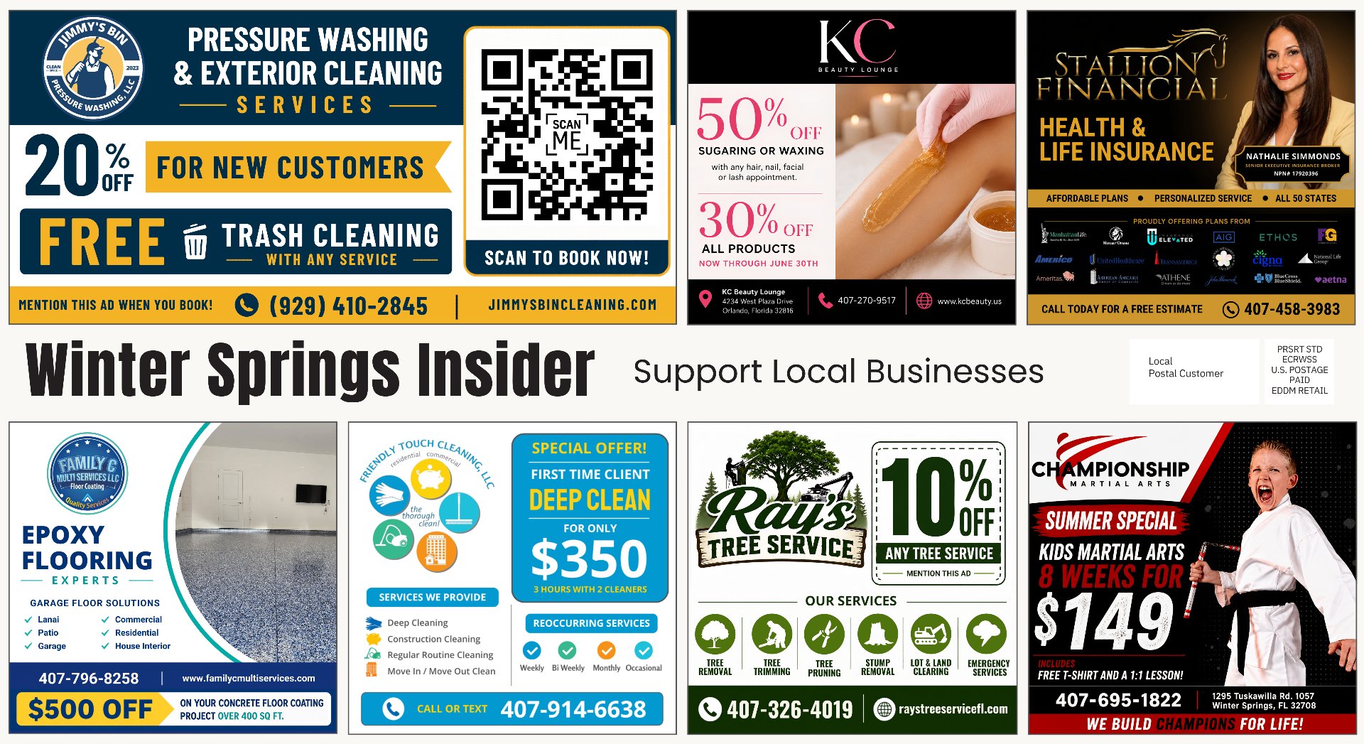 Delivered Winter Springs Insider June mailer — front.